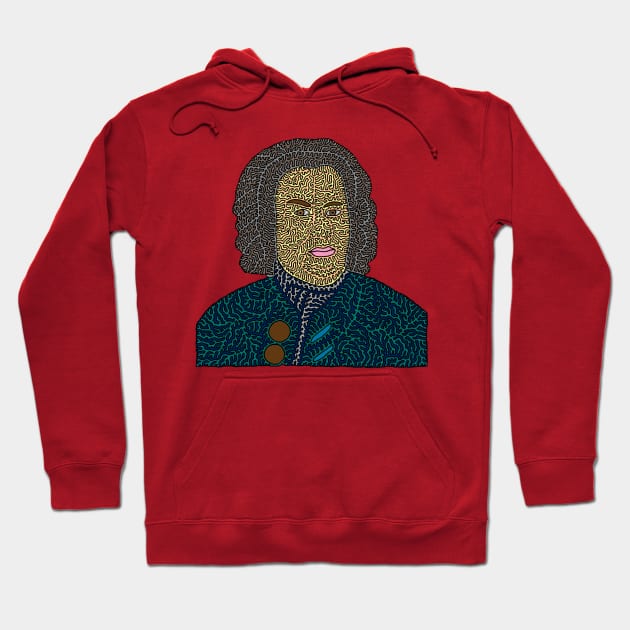 Bach Portrait Hoodie by NightserFineArts